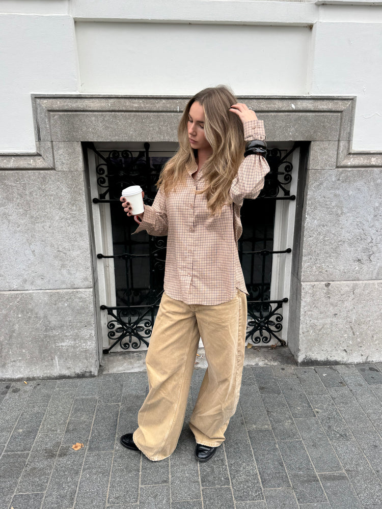 Oversized Boyfriend Shirt Beige