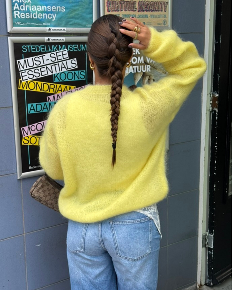 Mohair sweater yellow
