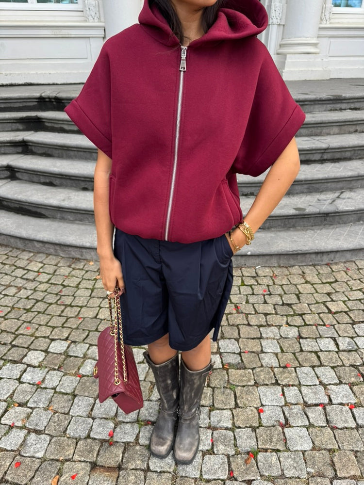 Zipper hoodie burgundy
