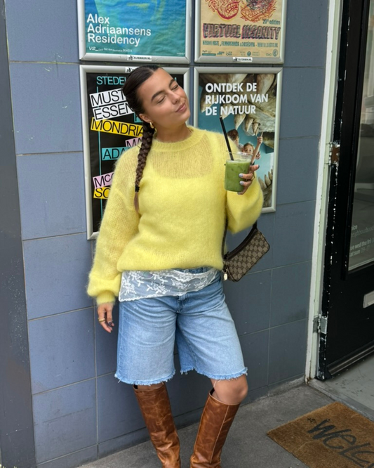 Mohair sweater yellow