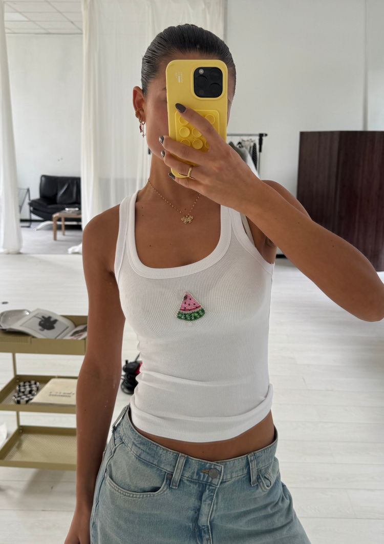 Watermelon Ribbed Tank Top Pre order