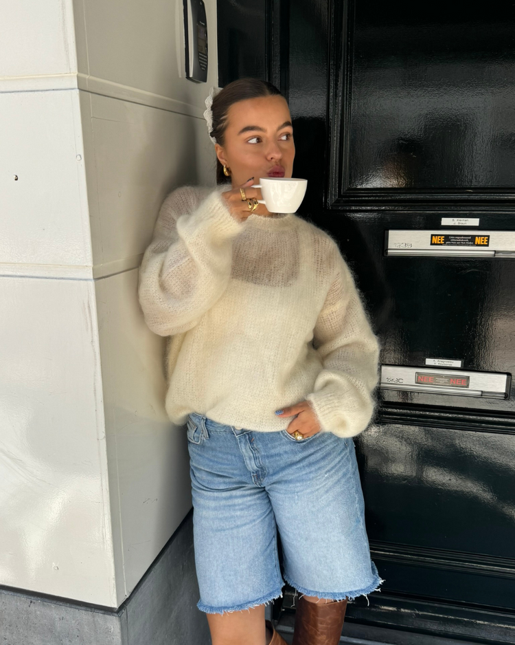 Mohair sweater off white