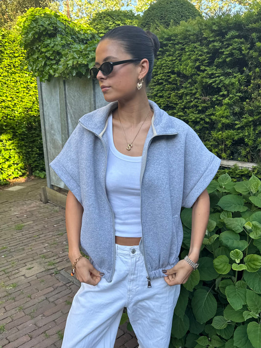 Zipper vest grey