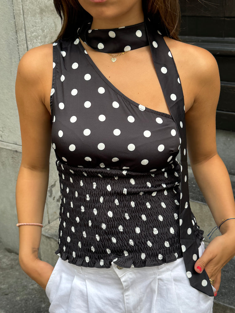 Dot top one shoulder