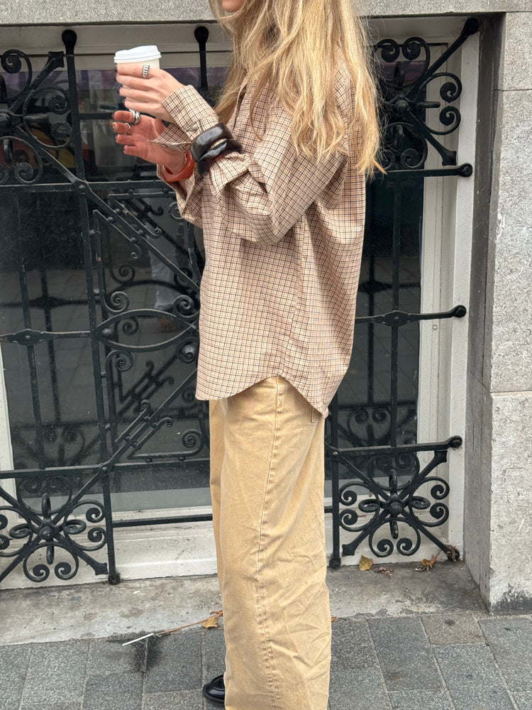 Oversized Boyfriend Shirt Beige