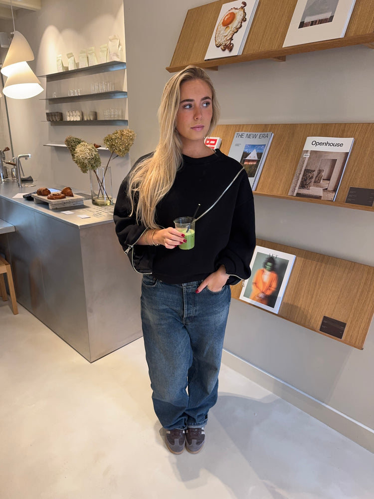 Sweater With Zipper Black