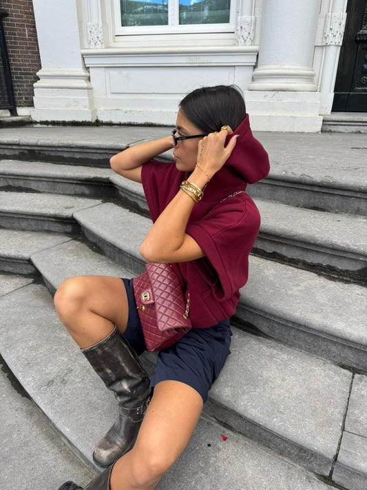 Zipper hoodie burgundy