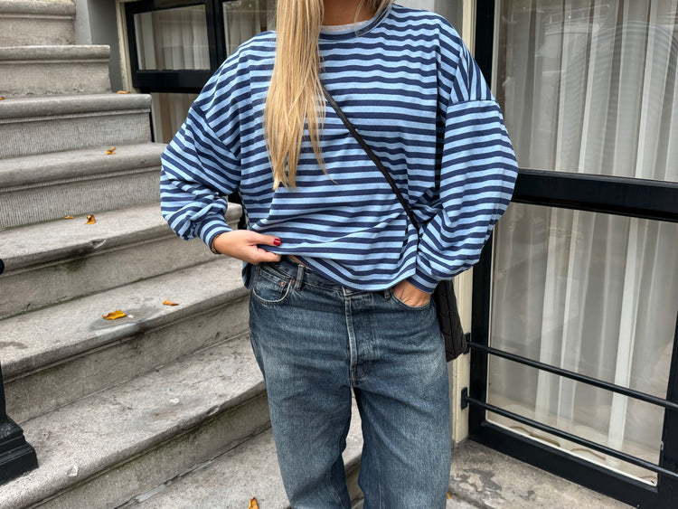 Striped Tee Blue