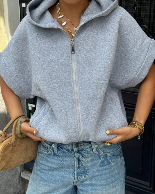 Zipper hoodie grey