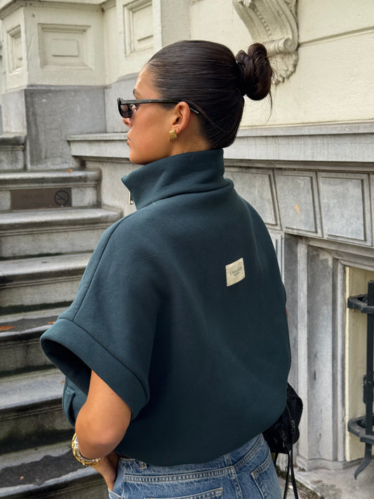 Zipper Vest Dark Green