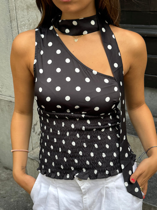 Dot top one shoulder