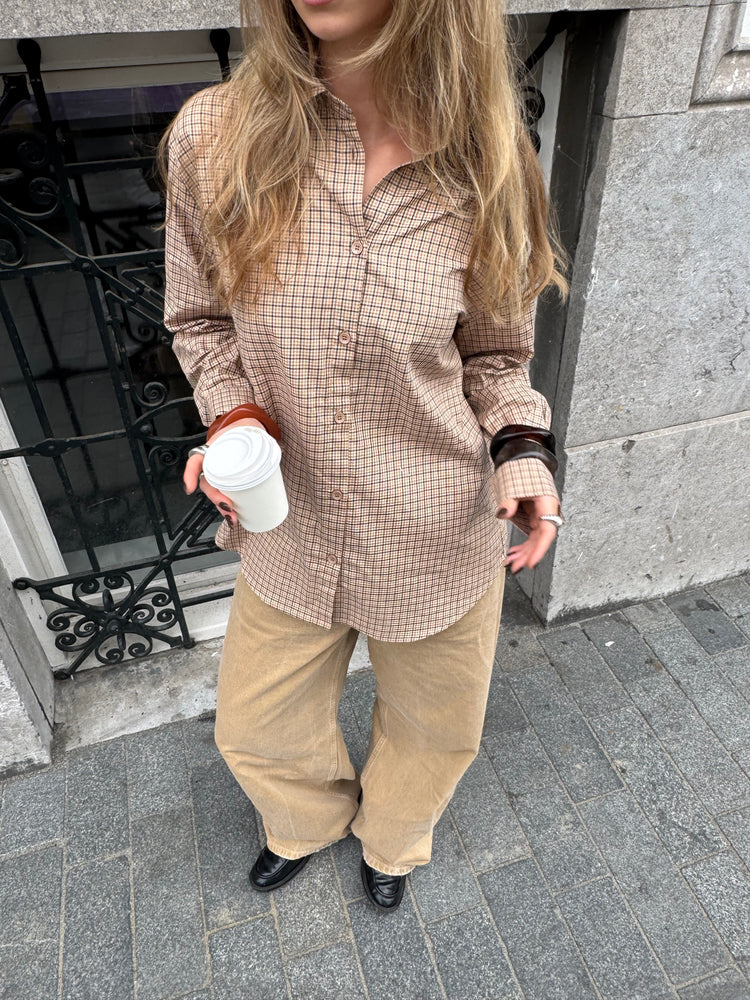 Oversized Boyfriend Shirt Beige