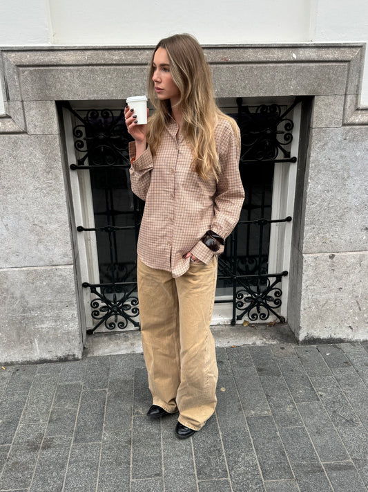 Oversized Boyfriend Shirt Beige