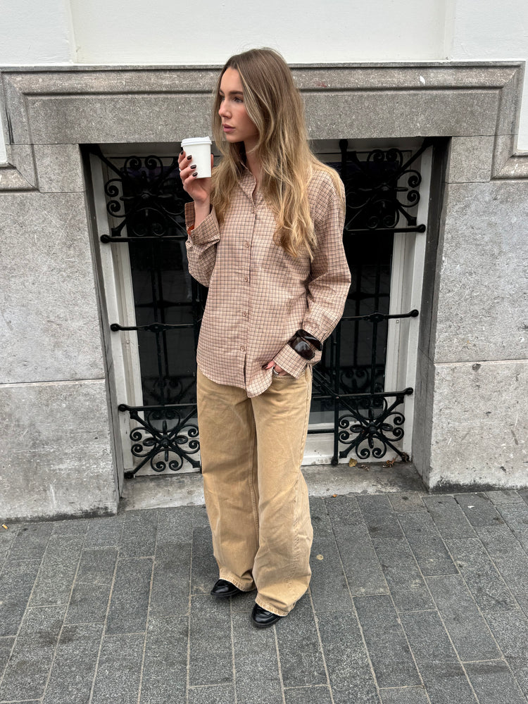 Oversized Boyfriend Shirt Beige