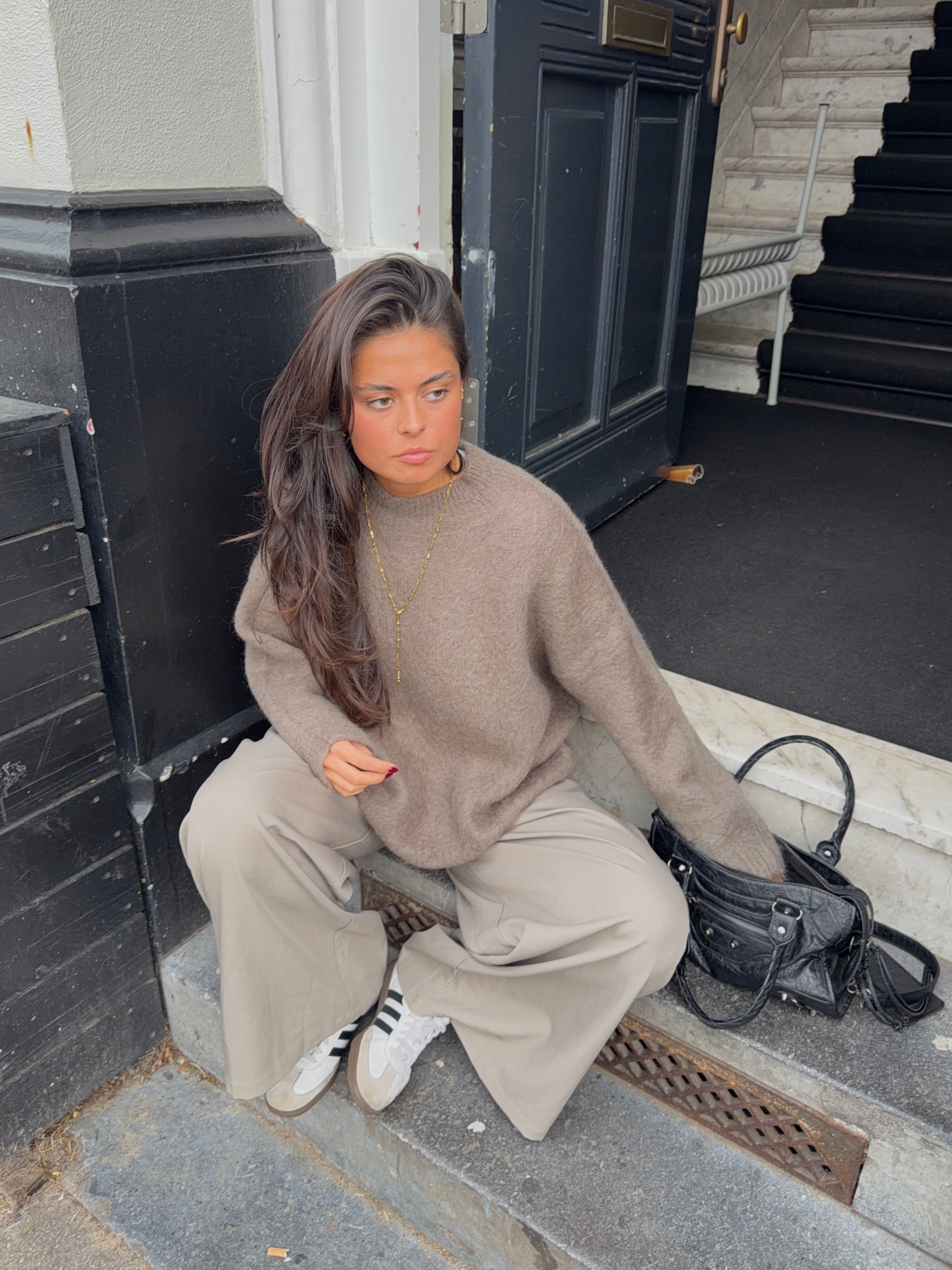 Oversized Mohair Knit Taupe